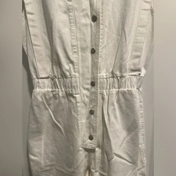 Blank NYC White Denim Jumpsuit Size M NWT - Picture 3 of 6